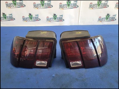 1999-2004 Ford Mustang GT Cobra Rear Taillights Tinted Lens Lights Cracked 2685 - Image 1 of 4