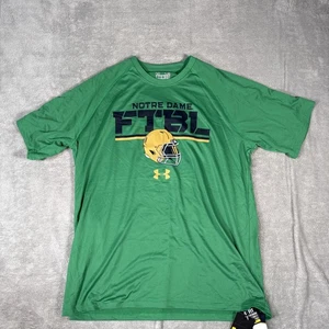 Camiseta de fútbol Under Armour de Notre Dame verde para hombre talla grande lucha irlandesa - Imagen 1 de 8