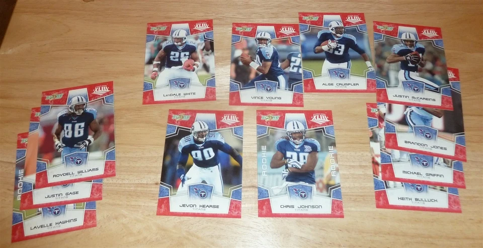 2008 Score RED Super Bowl XLIII TITANS TEAM set Chris Johnson RC Vince Young  - Image 1 of 1