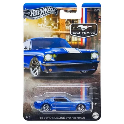 '65 Ford Mustang 2+2 Fastback Blue Hot Wheels 60 Years Mustang 2025 5/5 1:64 - Image 1 of 2