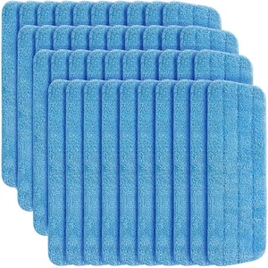 40 Pack Microfiber Mop Pads Machine Washable Cleaning Flat Mop Head Reusable ... - Picture 1 of 7