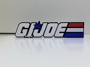 GI Joe 3D-gedrucktes Kunstdisplay dickes Logo Ständer Regal Schreibtisch Wandhalterung | kostenloser Versand - Bild 1 von 10