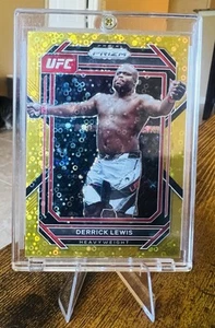 Derek Lewis 2023 Panini Prizm UFC Gold Disco 5/10 - Picture 1 of 2