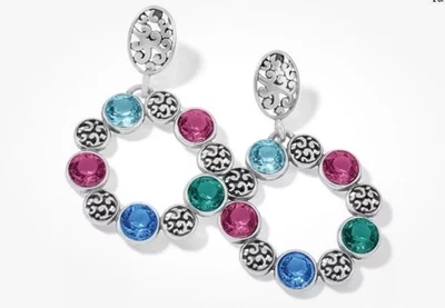 Pendientes Brighton ELORA GEMS CIRCLE Multicolor Cristal Poste JA7963 PRECIO DE VENTA SUGERIDO POR EL FABRICANTE $82 NUEVOS CON ETIQUETAS Foto 1 de 3