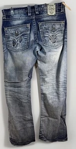 Rock Revival Lamont Boot Cut Distressed Rockabilly Denim Jeans Herren Gr. 36 Nieten - Bild 1 von 24