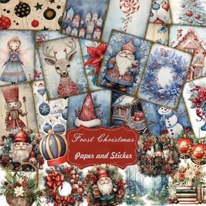 Scrapbooking Papier Sticker Set Weihnachten Eis Schnee 60 teilig - Bild 1 von 5
