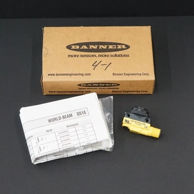 Banner Engineering QS18VP6LVQ8 Photoelectric Sensor 66454, 10-30VDC - Image 1 of 4
