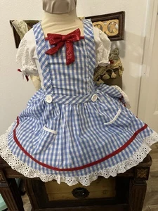 Rubie's Wizard of Oz Dorothy Dress Costume Red Sparkly Bow Halloween Girls Small - Picture 1 of 8