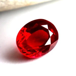 Oval Cut 10 Ct Red Ruby Certified Loose Gemstone BURMA Pigeon Blood - Picture 1 of 8