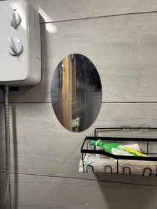 Oval Stick-On Mirror β Lightweight Acrylic Wall Decor for Bathroom, Bedroom - Picture 1 of 9