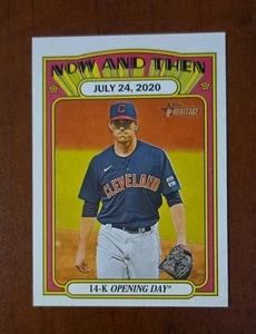 2021 Topps Heritage Now and Then #NT-7 Shane Bieber - Picture 1 of 1