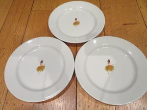 Fishs Eddy Homer Laughlin Hula Girl 8.25" Salad Plates by Marilena Perilli Lot 3 - Picture 1 of 9