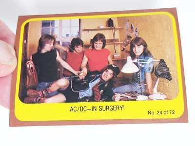 1977 Scanlens Popswops #24 AC/DC In Surgery NEAR MINT - RARE AUS ISSUE - Image 1 of 2