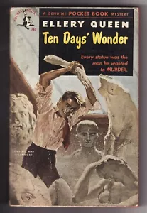 TEN DAYS' WONDER by Ellery Queen (1950) PB ~Cover art by Stanley Meltzoff~ - Picture 1 of 2