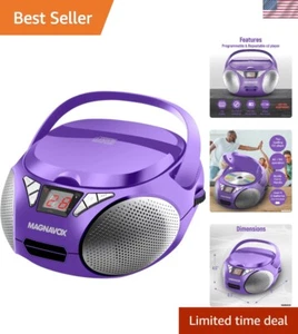 Boombox CD portátil Rich Sound - Radio AM/FM, entrada AUX y diseño compacto púrpura - Imagen 1 de 9