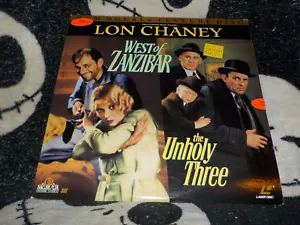 West of Zanzibar & The Unholy Three Laserdisc LD Lon Chaney Free Ship $50 Orders - Picture 1 of 2