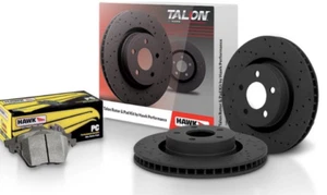 Hawk Front Drilled&Slotted w/ Performance Ceramic Pads Kit for 04-09 WRX STI - Picture 1 of 3
