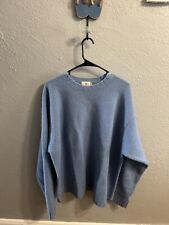 J Crew 100% Wool Crewneck Pullover Sweater  Blue Men's XXL