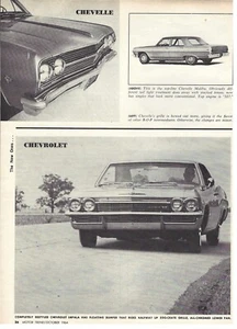 1965 CHEVROLET REVIEW - IMPALA CORVAIR CHEVELLE NOVA CORVETTE 5 PG ARTICLE - Picture 1 of 3