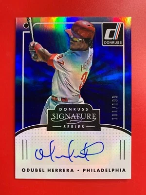 Panini Donruss 2016 - Signature Series Odubel Herrera #SGS-OH rojo/199  Foto 1 de 2