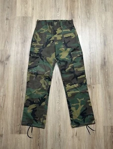 Woodland Camo OG107 Cut Vintage Men’s Cargo Outdoor Hunting Pants Size 31 - Picture 1 of 9