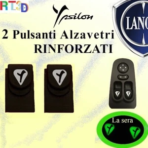 2 Pulsanti RINFORZATI pulsantiera LANCIA Y 735360605 e 604 alzavetri finestrini - Foto 1 di 2