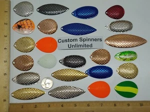 1/4lb 20+ LARGE Custom Spinner Blades - Colorado Willow French Silver Gold NEW - Picture 1 of 12