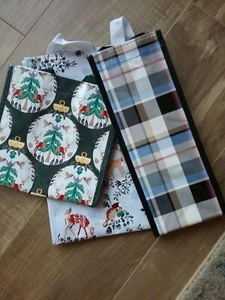Vera Bradley * 3-teiliges Markttragetaschenset * FRÖHLICHER MISCHIEF SCHNEETAG Waldtiere - Bild 1 von 4