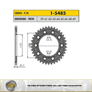 HONDA CB F HORNET 900 DA 2001 A 2007 CORONA ACCIAIO SUNSTAR PASSO 530 - 48 DENTI - Imagen 1 de 1