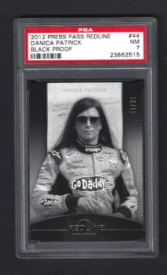 2012 Press Pass Redline #44 Danica PatrickBlack Proof 24/99 NM 7 PSA - Image 1 of 2