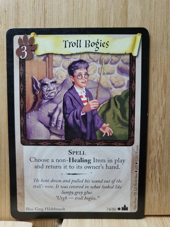 HARRY POTTER TCG🏆2001 #74/80 "Troll Bogies" Trading Card🏆 - Image 1 of 1