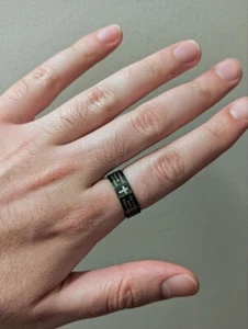 New 1PC Stainless Steel Cross Rings Unisex Jesus Christ Scripture Religious Band - Picture 1 of 13
