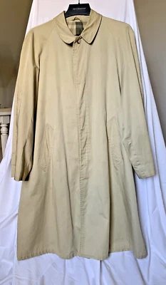 Vintage 60s Penney's Pima Prince Plaid Lined Trench Coat Sz M 40-42 Grunge - Image 1 of 4