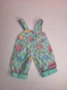 Salopette Cabbage Patch Bambini Linea Designer Blu Rosa Viola Retrò Htf - Foto 1 di 12
