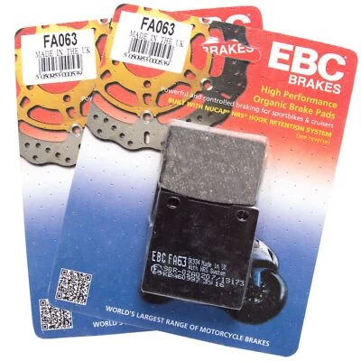 EBC FA063 Organic Brake Pads X2 for Suzuki GS 500 F 04-08 - Image 1 of 4