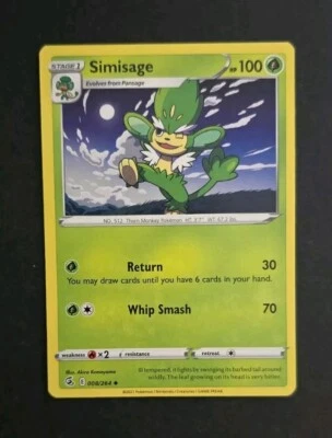SWSH08: Fusion Strike Simisage #008/264 - Image 1 of 2