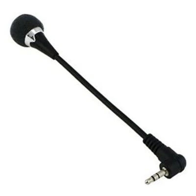 MINI MICROFONO NERO JACK 3.5 MM LAPTOP NOTEBOOK CELLULARI COMPUTER SKYPE - Immagine 1 di 4