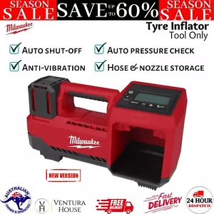 New M18BI0 Milwaukee Inflator Rated For 150 PSI Portable Cordless Tyre Inflation - Picture 1 of 12