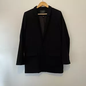 Maison Scotch Black Wool Blend Blazer Size 2 - Picture 1 of 7