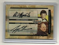 PHIL ESPOSITO / GERRY CHEEVERS auto /100 SP AUTOGRAPH card BOSTON BRUINS
