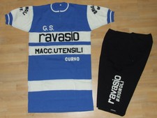 Shirt+Pants Bike Cycling Heroic Vintage 70'S Ravasio 80% Wool Embroidered