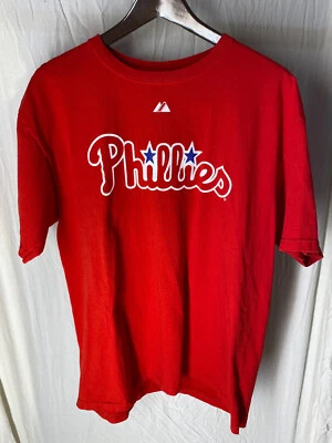 Camiseta Philadelphia Phillies MLB Majestic Clásica Roja Roy Halladay #34 XL Foto 1 de 4