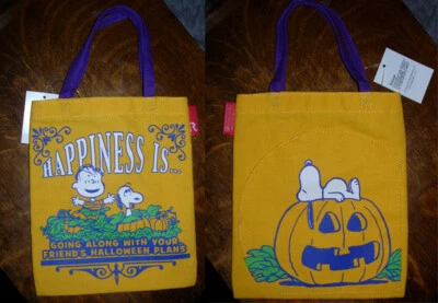 Bolso de lona de Halloween Japan Rootote "Vintage Peanuts" NUEVO CON ETIQUETAS Foto 1 de 4