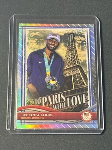 2024 Topps Chrome Olympics JEFFREY LOUIS To Paris With Love Refractor #PL6 - Picture 1 of 2