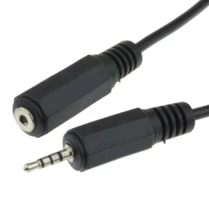 4 Polig 3 Bänder 2,5mm Stecker auf Buchse Verlängerung AV Audio Kabel Leitung 1m 2m 3m - Bild 1 von 4