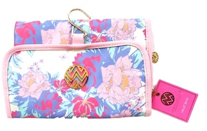 NEU MACBETH Make-up Kosmetiktasche, hängend, rosa geblümt, neu mit Etikett - Bild 1 von 6