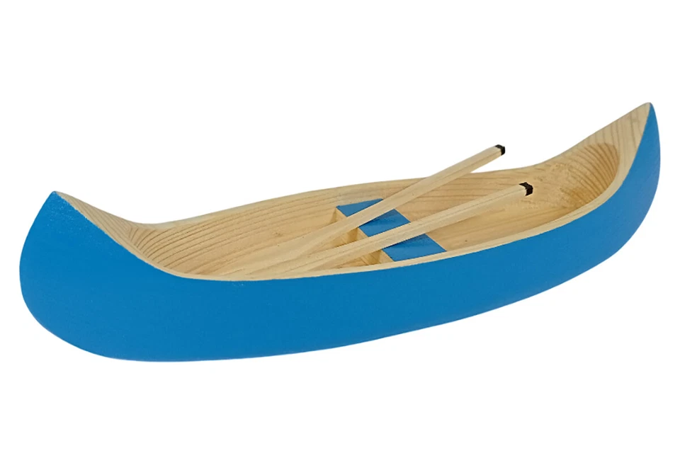 Ogas 2248 Kanu mit zwei Paddeln Holzboot (3132) verschiedene Farben Holz - Bild 1 von 1