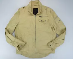 Marc Ecko Cut N Sew Herren Full Zip Jacke 4 Taschen Kapuze Gr. L Beige Military - Bild 1 von 7