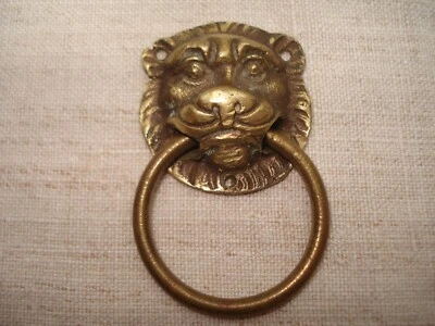 Poignée de Tiroir en Bronze Tête de Lion - Photo 1/4