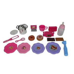 Plastic Cooking Kitchenware Plates Pot Donut Disney Princess Lot of 18 - Picture 1 of 5